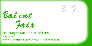 balint faix business card